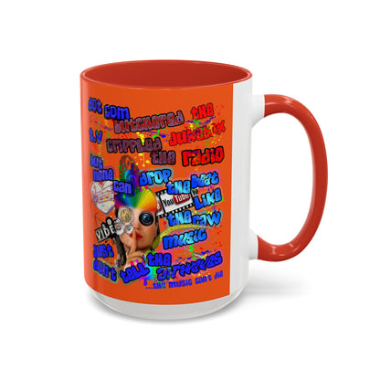 drop the beat - Accent Mug (orange)