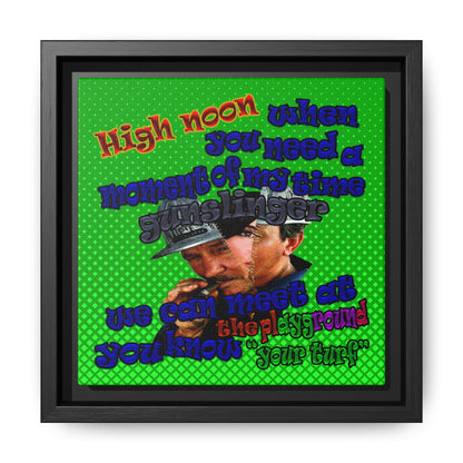 high noon - framed canvas art (logo green)
