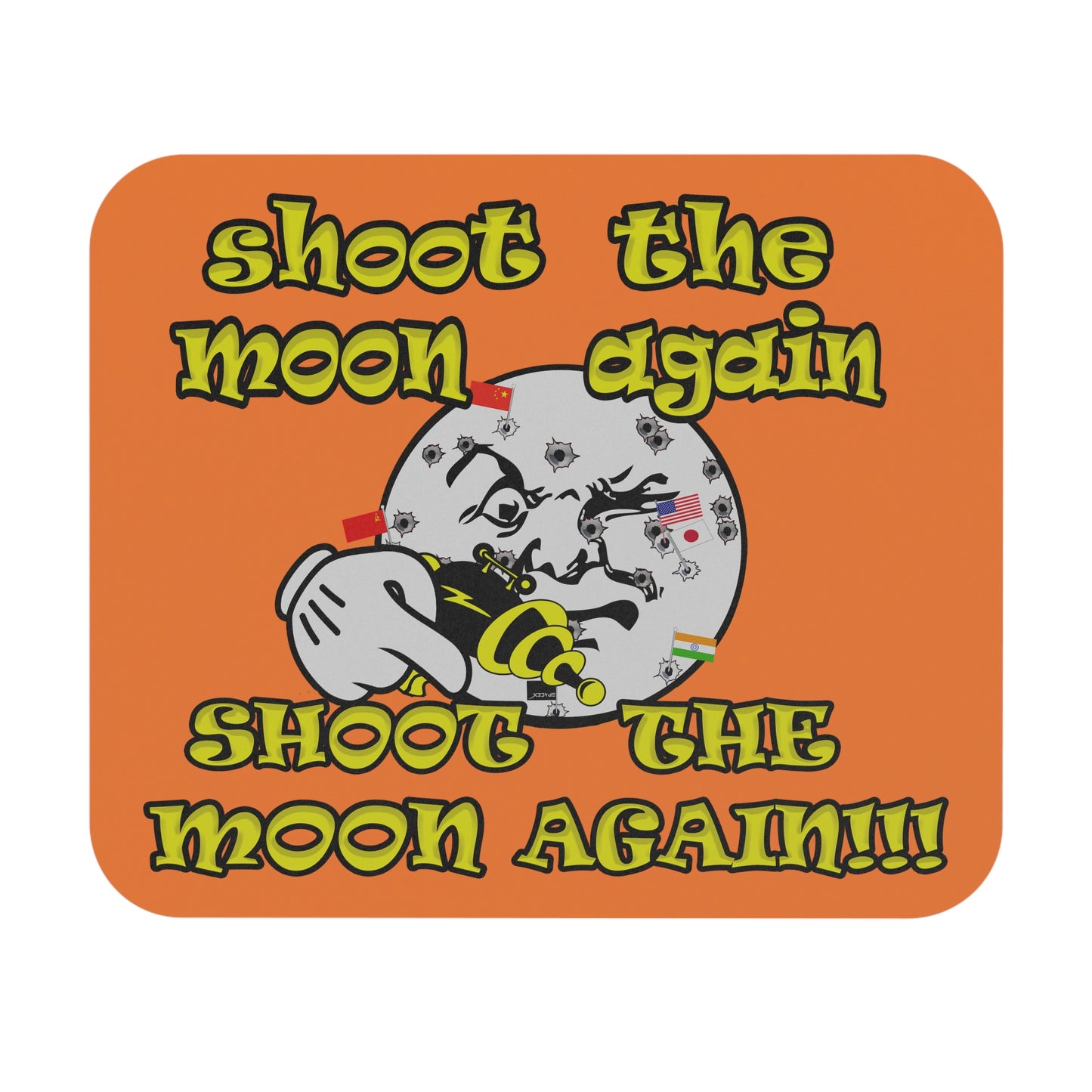shoot the moon again - Mouse Pad (Rectangle) (crusta)