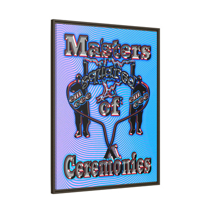 em cee squared - framed canvas art (light blue-purple wave)