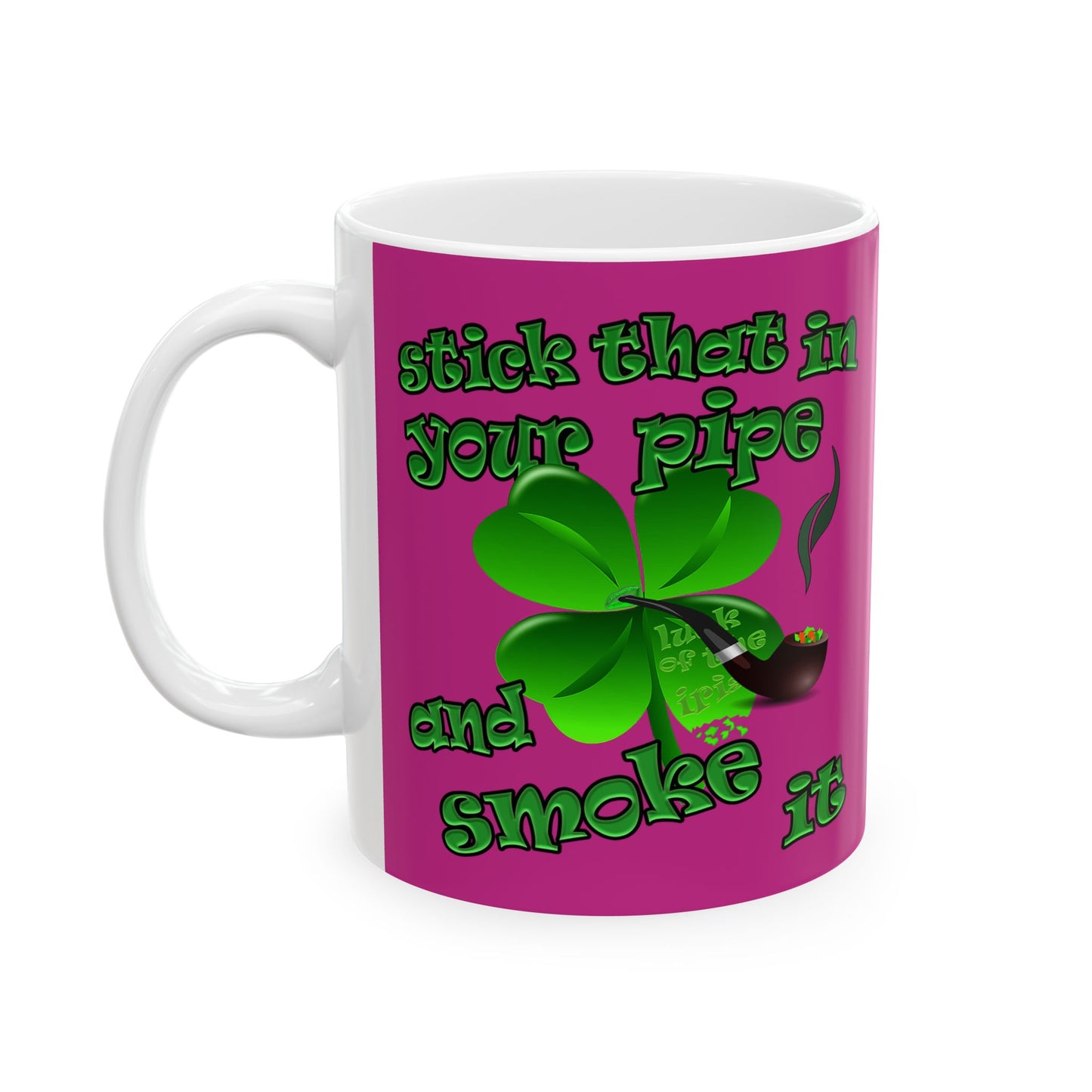 celtics logo - White Mug (pink)
