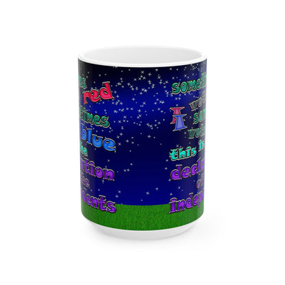 declaration of the independents - White Mug ('snoops' background)