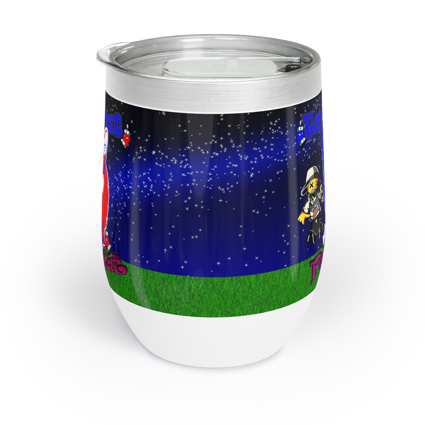 tag that - Chill Wine Tumbler ('snoops' background)