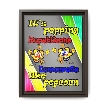 popping like popcorn - framed canvas art (rainbow split)