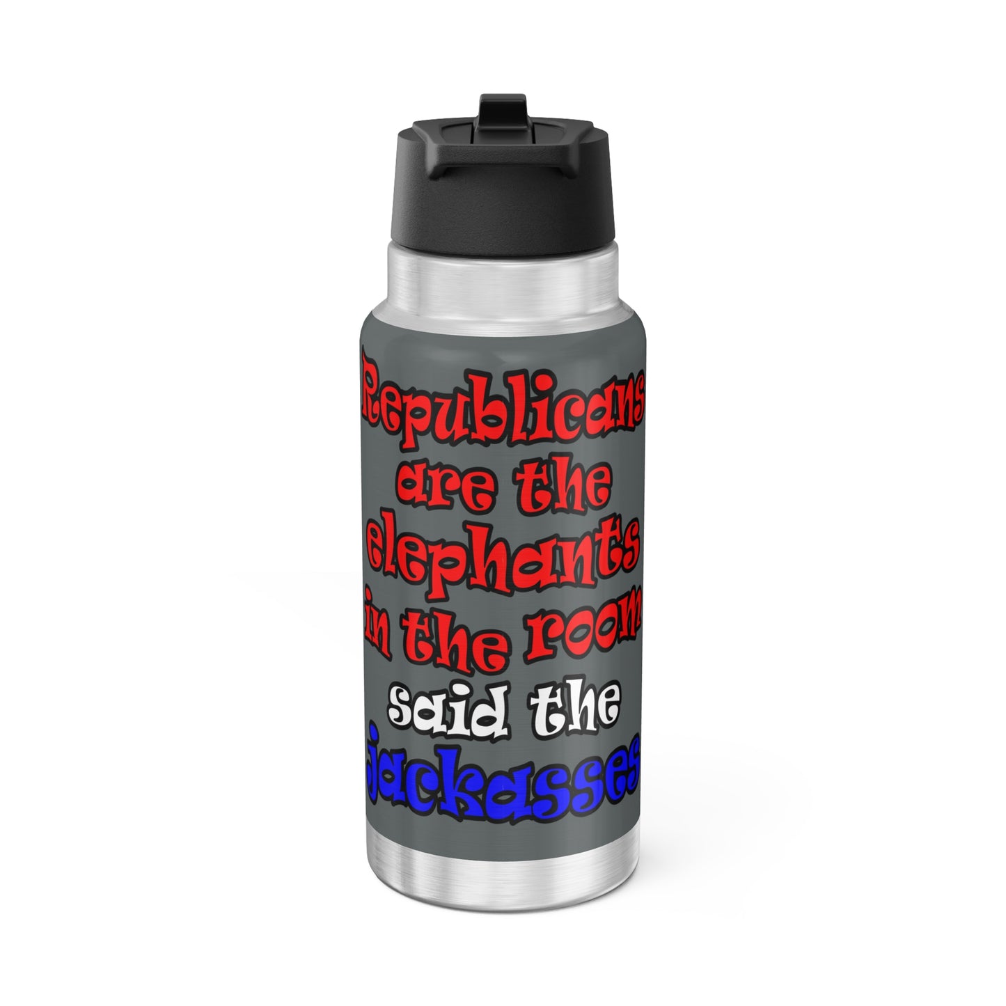 donkeys and elephants - Gator Tumbler, 32oz (dark grey)