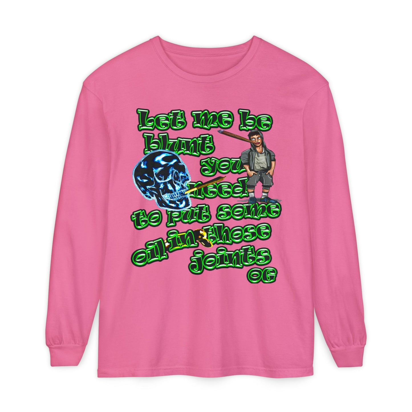 og - Unisex Garment-dyed Long Sleeve T-Shirt