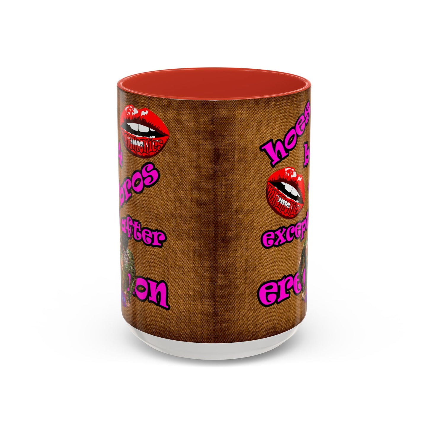 hoes b4 bros - Accent Mug (brown papyrus)