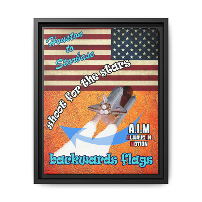 shoot for the stars - framed canvas art (burnt orange)