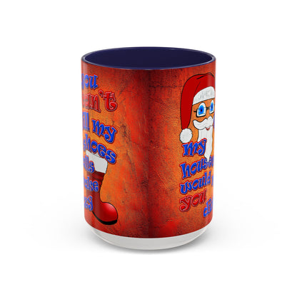 santa's shoes - Accent Mug (burnt orange)