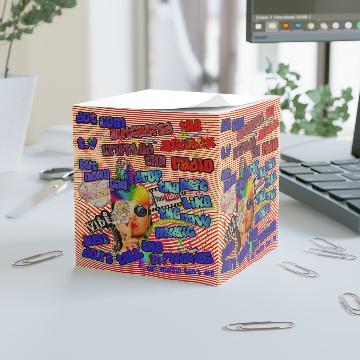 drop the beat - note cube (yellow-orange wave)