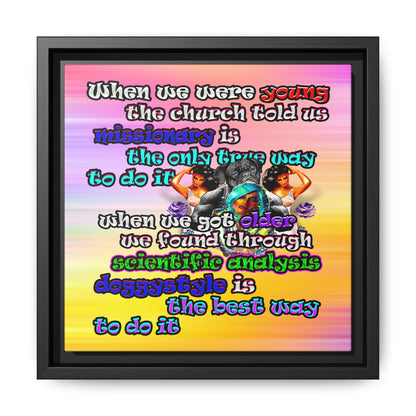 doggystyle - framed canvas art (color blur)