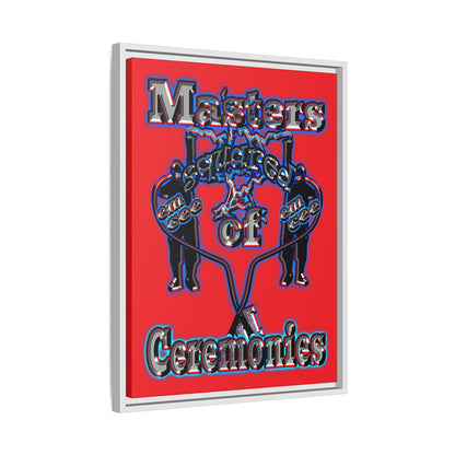 em cee squared - framed canvas art (red)