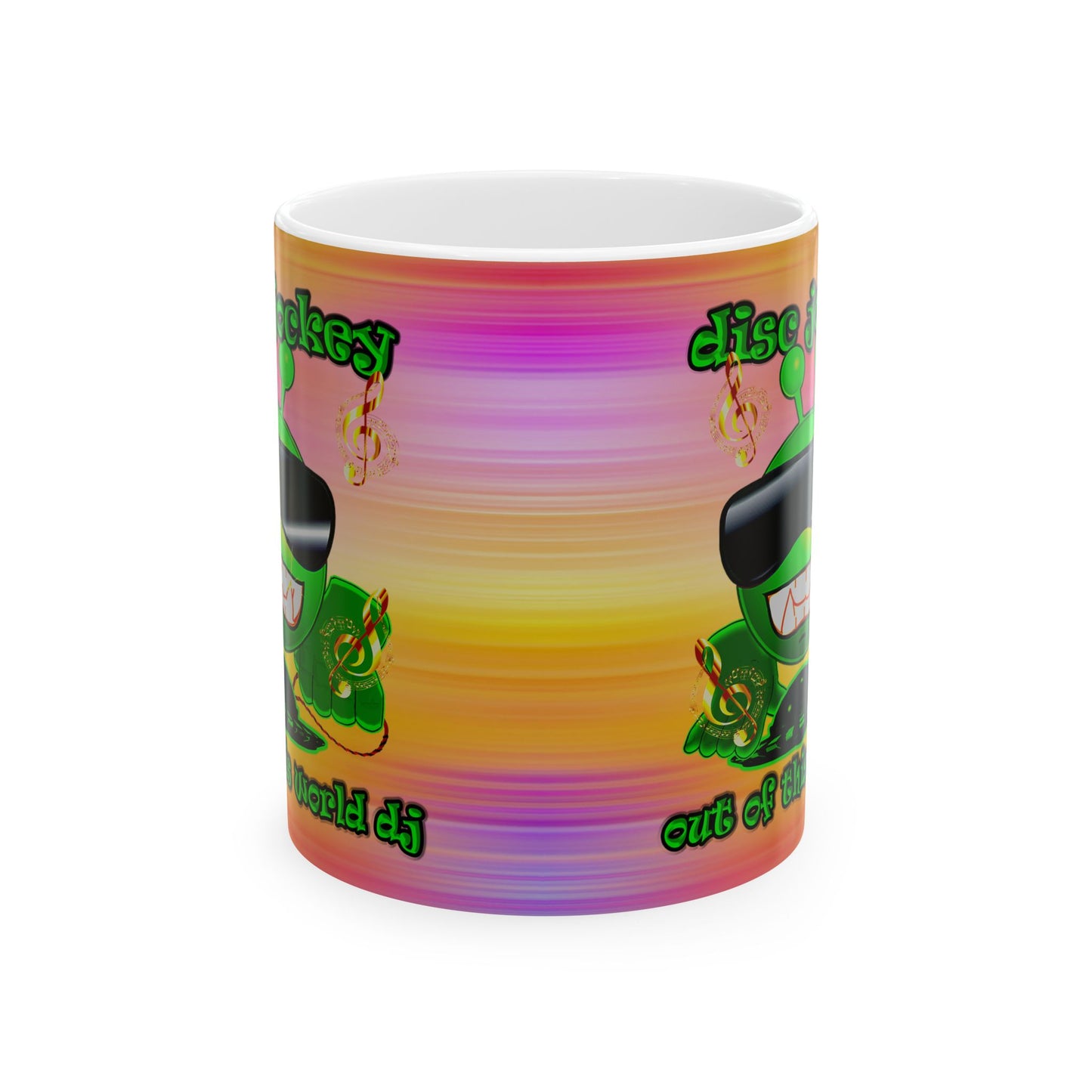 disc jockey - White Mug (color blur)