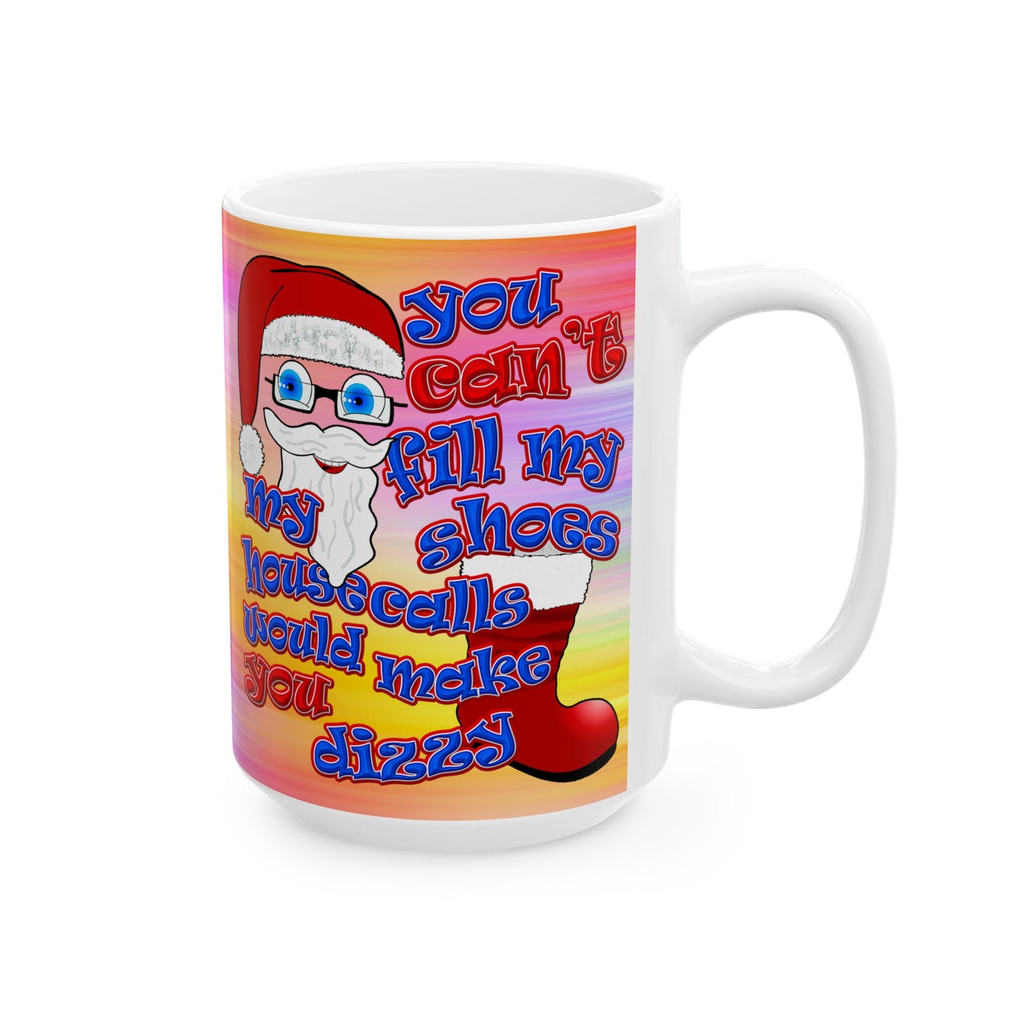 santa's shoes - White Mug (color blur)