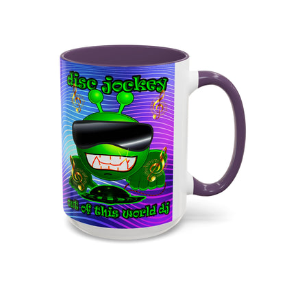 disc jockey - Accent Mug (purple wave)