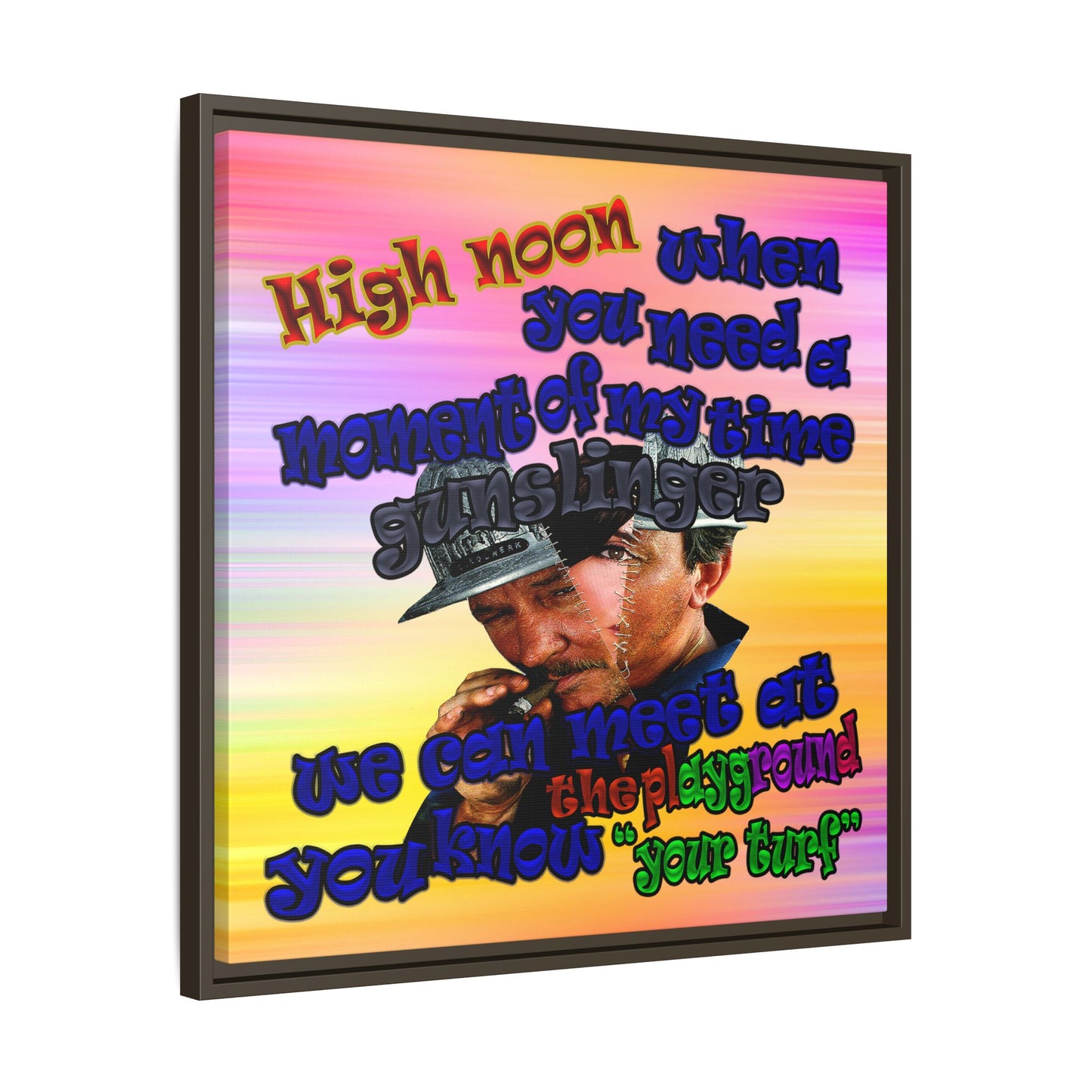 high noon - framed canvas art (color blur)