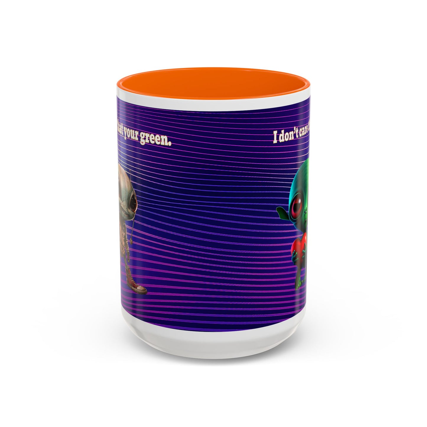 I don't care that your grey - Accent Mug (purple wave)