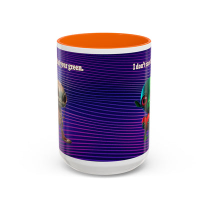 I don't care that your grey - Accent Mug (purple wave)
