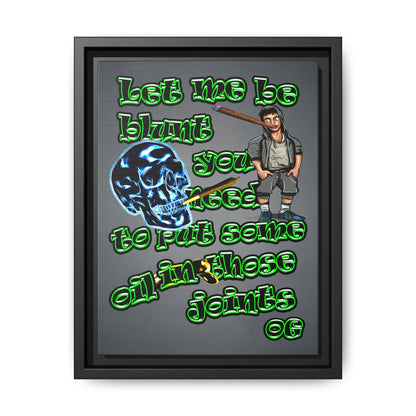 og - framed canvas art (grey-light grey)