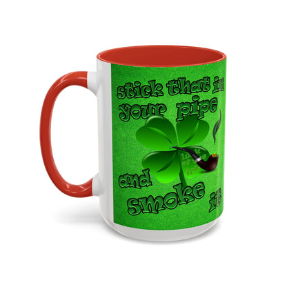 celtics logo - Accent Mug (green turf)