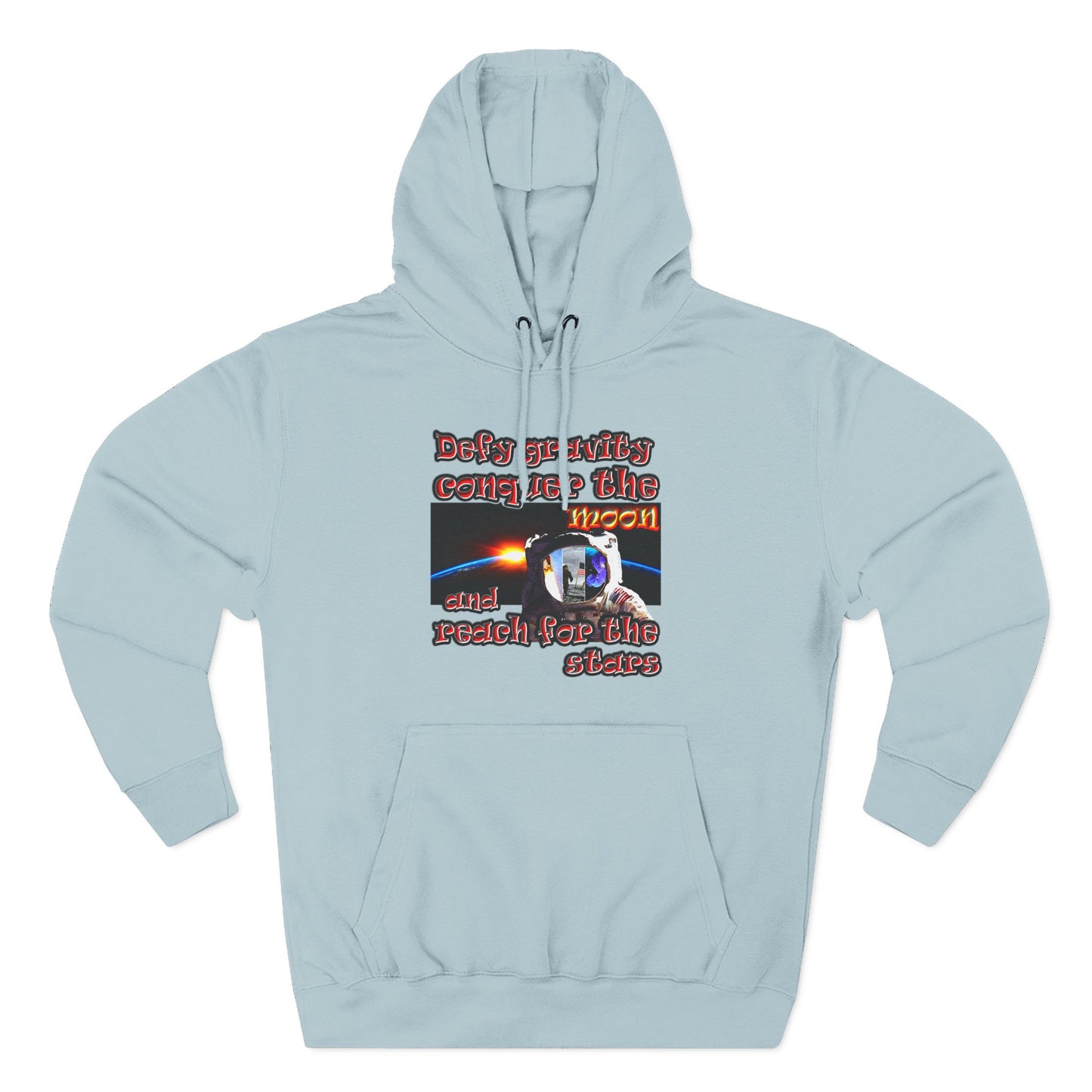 defy conquer reach - Three-Panel Fleece Hoodie