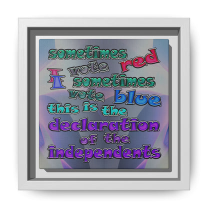 declaration of the independents - framed canvas art (grey-pink wave)