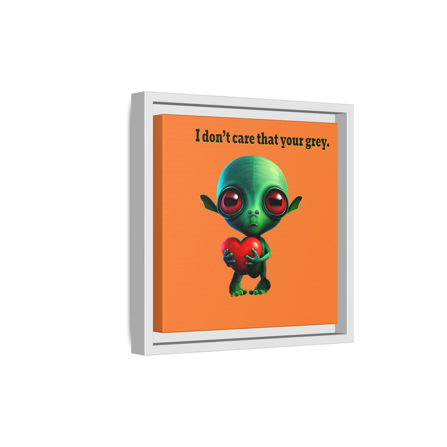 I don't care that your grey - framed canvas art (crusta)