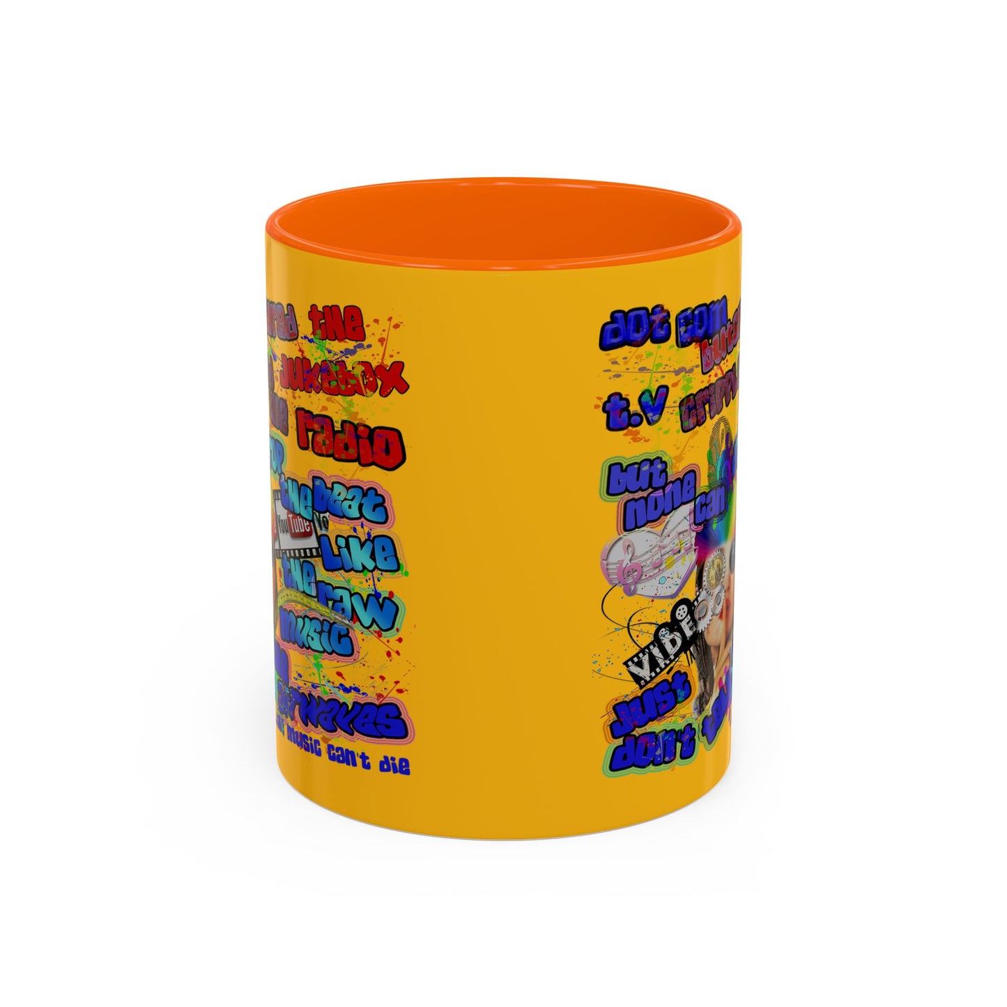 drop the beat - Accent Mug (yellow)