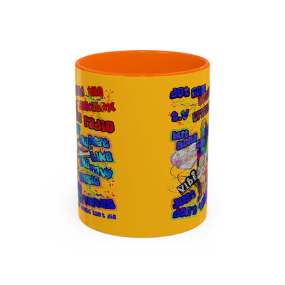 drop the beat - Accent Mug (yellow)