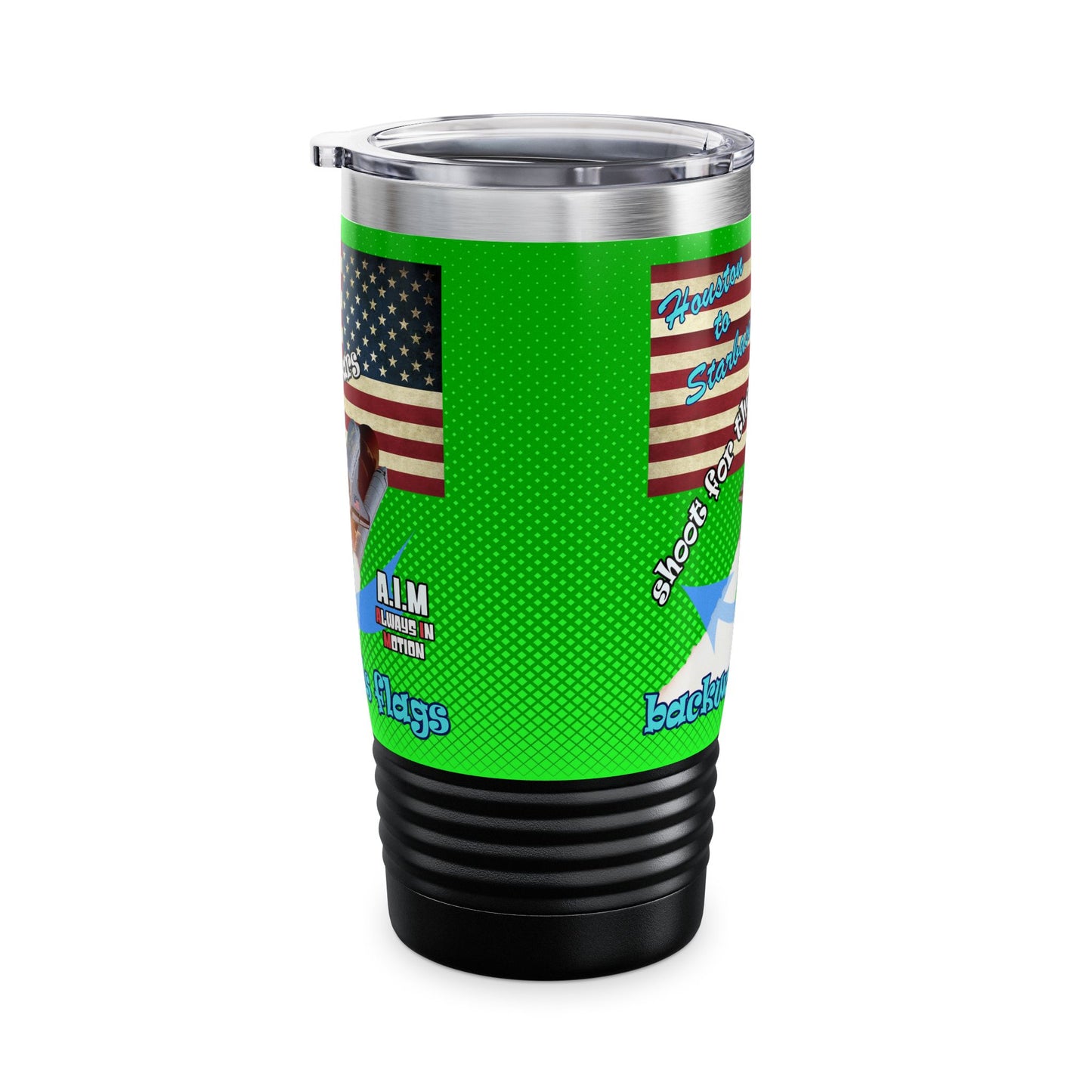 shoot for the stars - Ringneck Tumbler, 20oz (logo green)