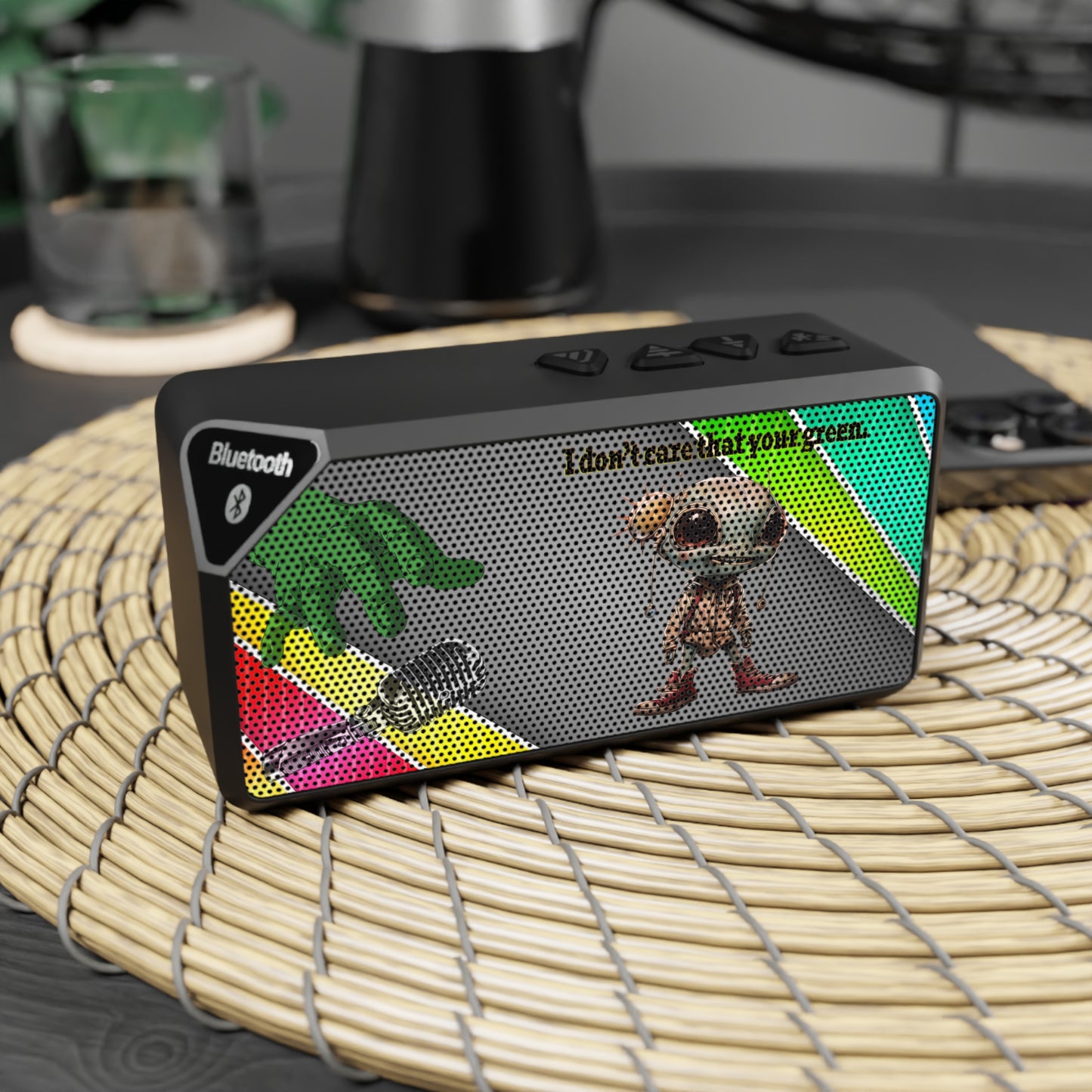 I don't care that your green - Jabba Bluetooth Speaker (rainbow split)