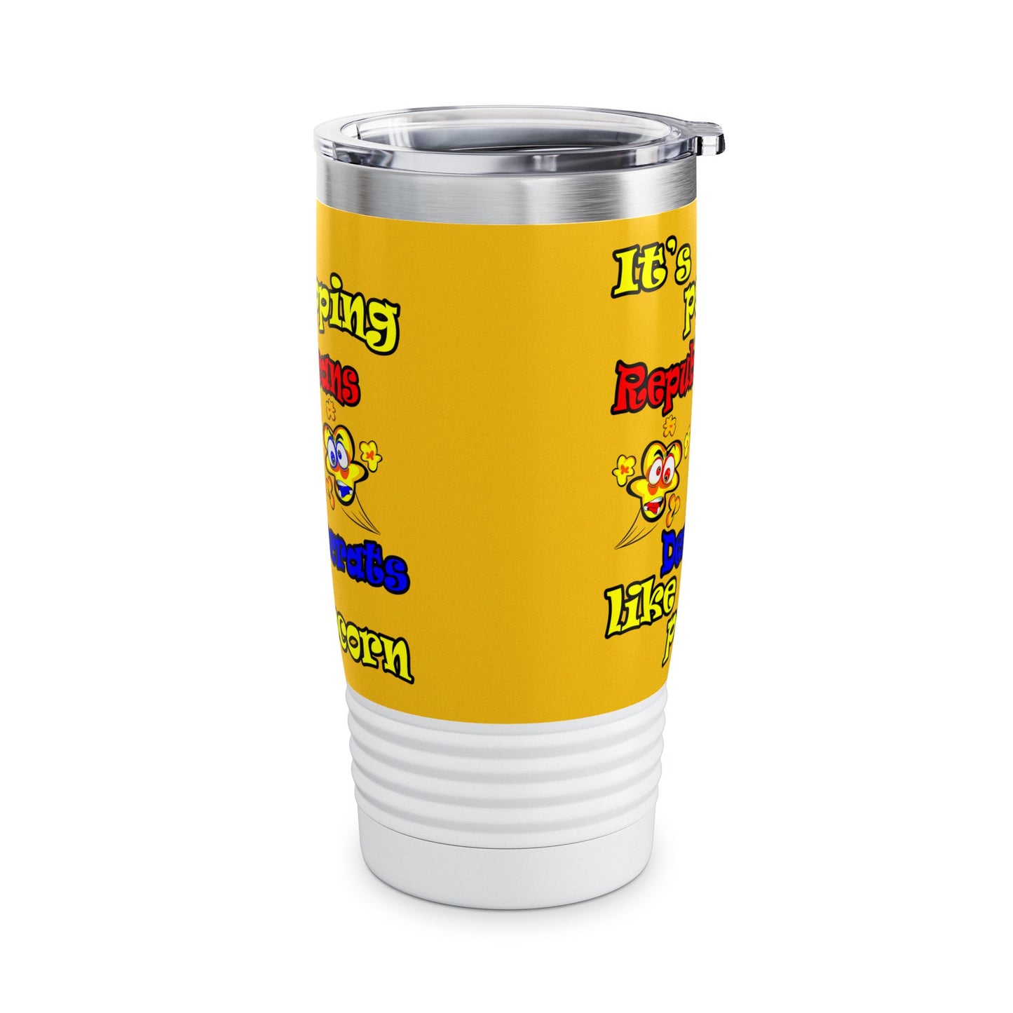 popping like popcorn - Ringneck Tumbler, 20oz (yellow)