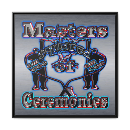em cee squared - framed canvas art (brushed nickel)