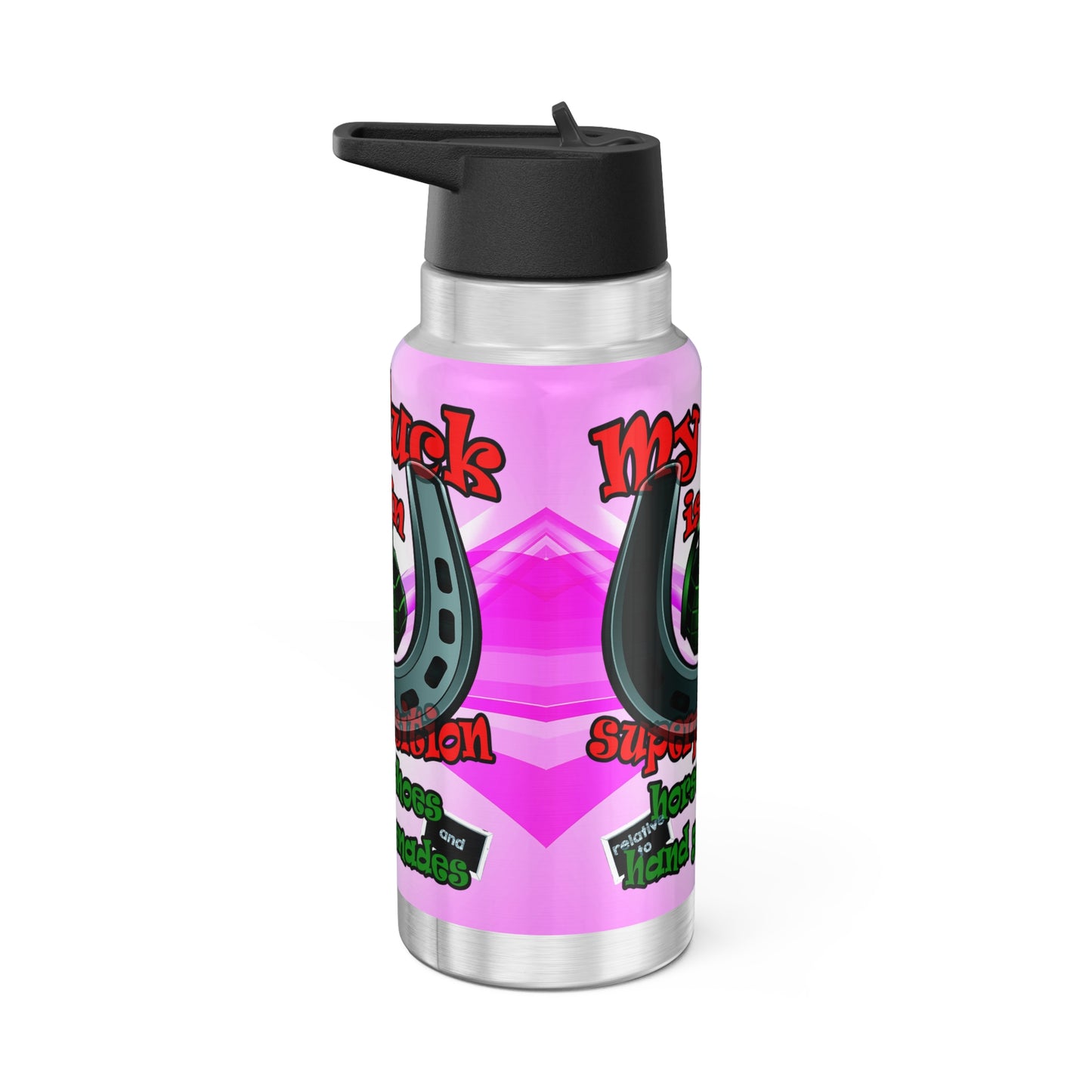 my luck - Gator Tumbler, 32oz  (light blue-pink wave)