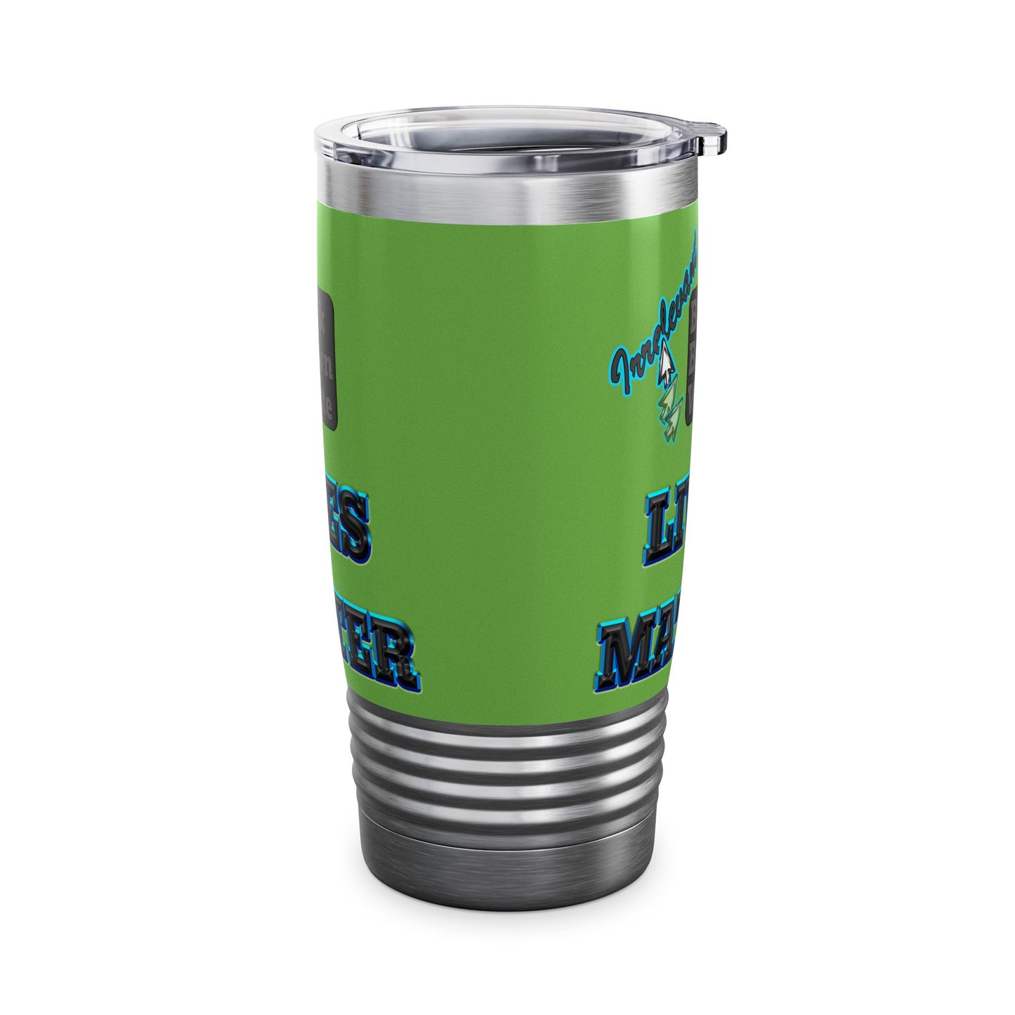 irrelevant - Ringneck Tumbler, 20oz (green)