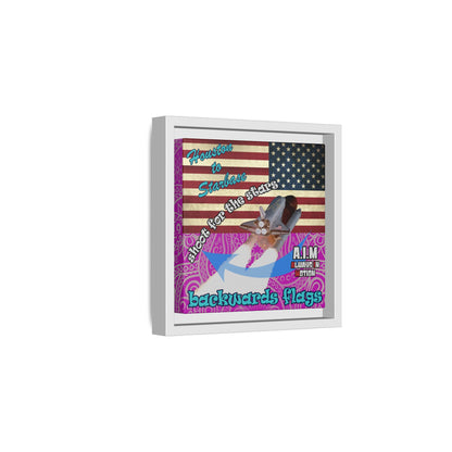 shoot for the stars - framed canvas art (pink swirl)