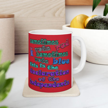 declaration of the independents - White Mug (dark red)