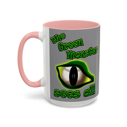 green monster - Accent Mug (grey)
