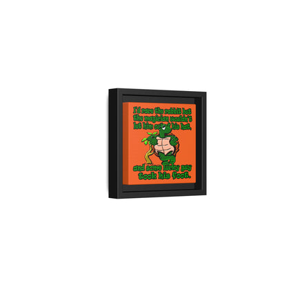 turtle race - framed canvas art (orange)