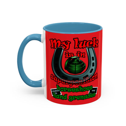 my luck - Accent Mug (red)