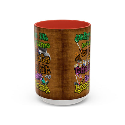 the bum's shit - Accent Mug (brown papyrus)