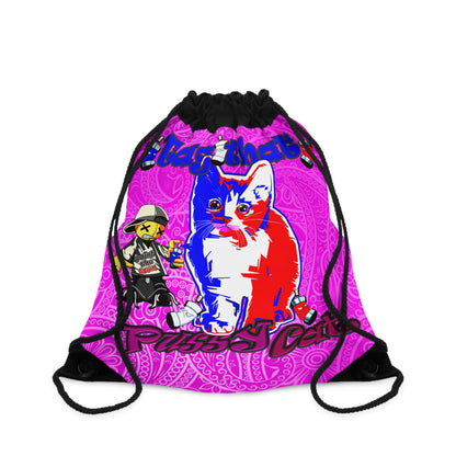 tag that - Drawstring Bag (pink swirl)