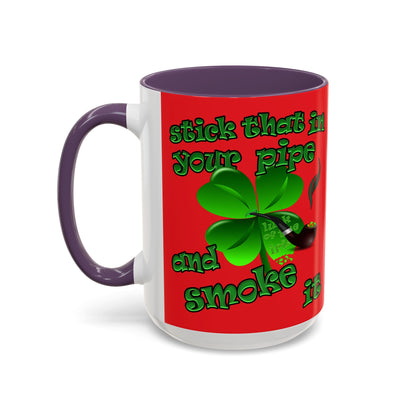 celtics logo - Accent Mug (red)