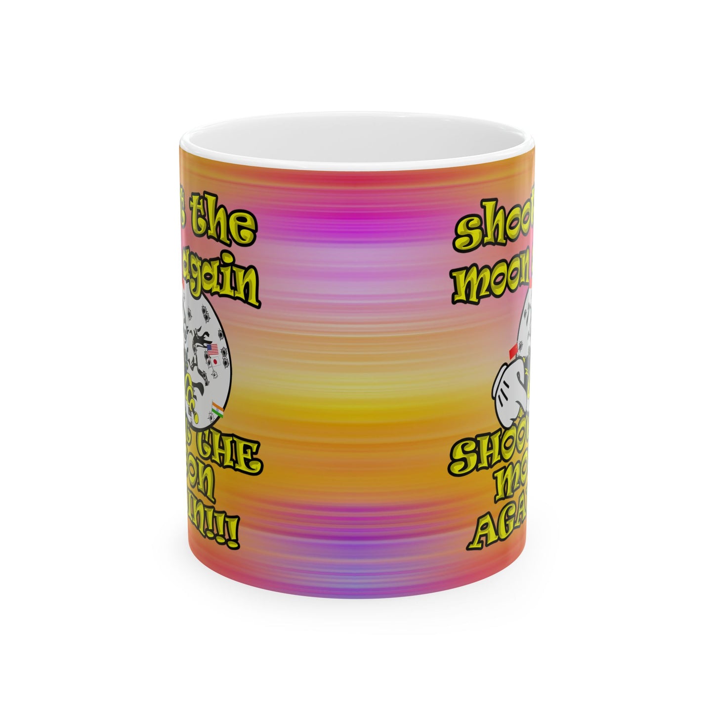 shoot the moon again - White Mug (color blur)