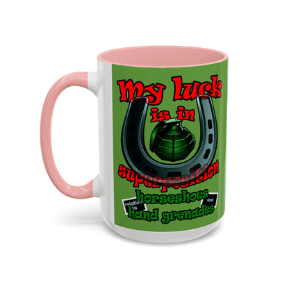my luck - Accent Mug (green)