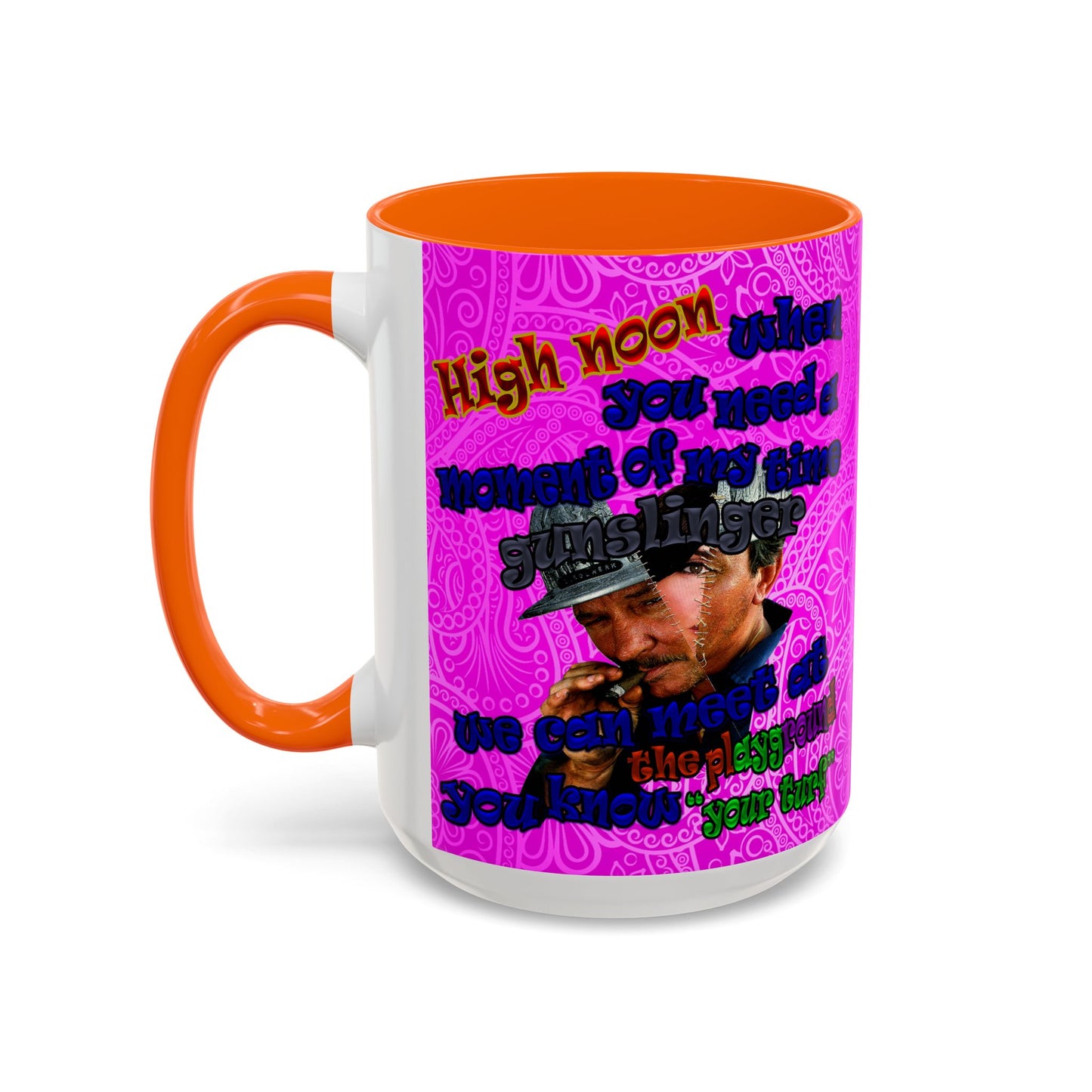 high noon - Accent Mug (pink swirl)