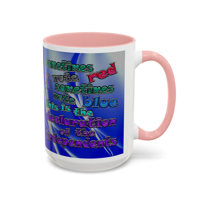 declaration of the independents - Accent Mug (blue-white wave)