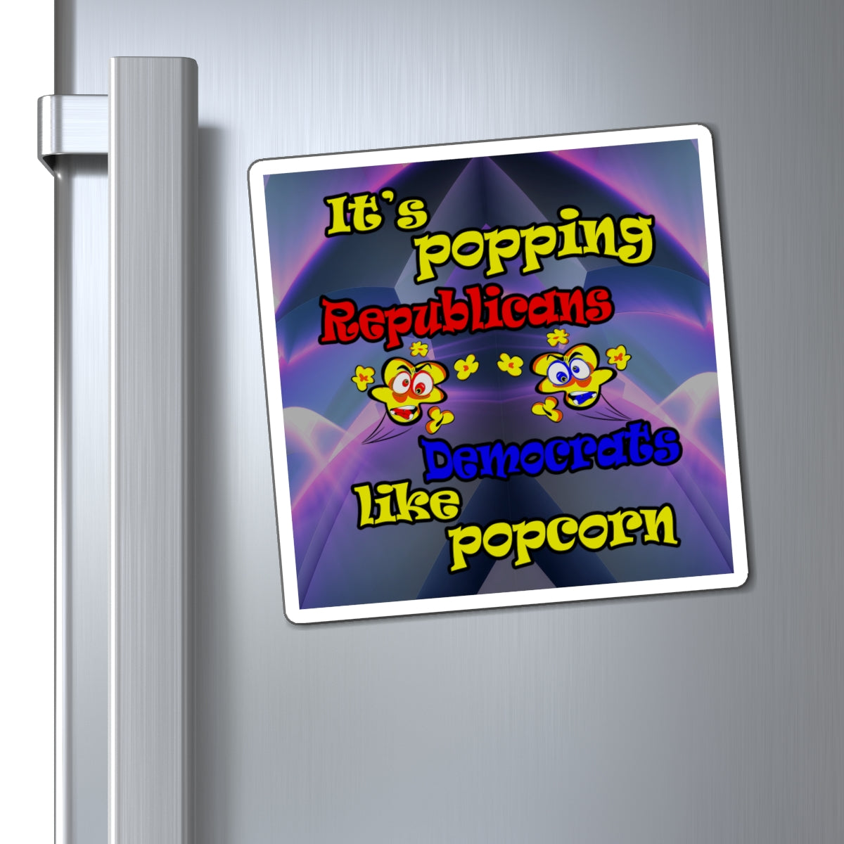popping like popcorn - Magnets - (grey-pink wave)