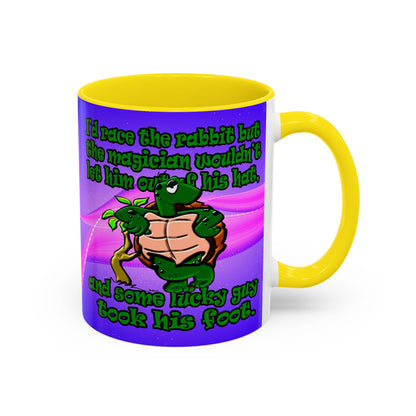 turtle race - Accent Mug (purple-pink wave)