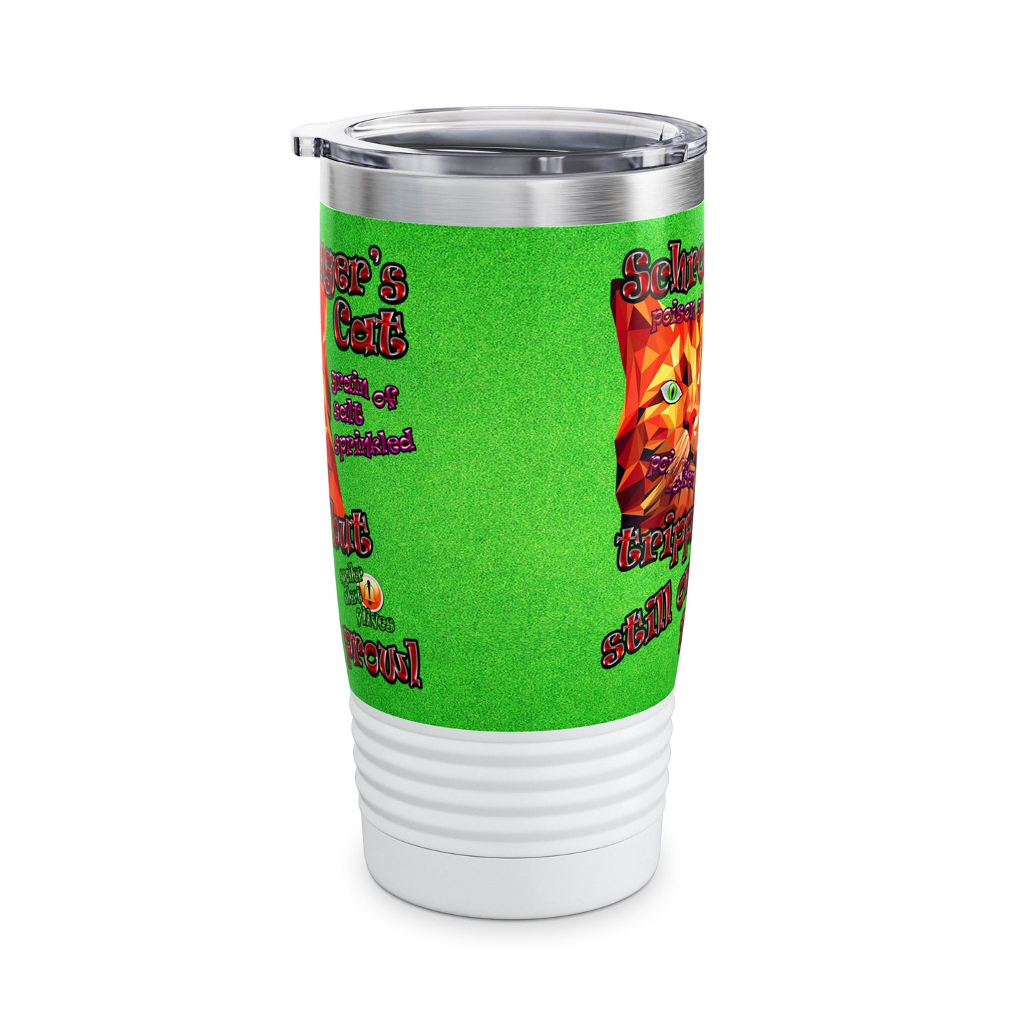 schrodinger's cat - Ringneck Tumbler, 20oz (green turf)